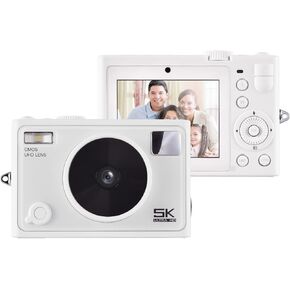 Andoer 5K Digital Camera WiFi Digital Video Camera 72MP Dual Lens 2.8 Inch IPS Screen Auto Focus 18X Digital Zoom LED Flash Color Filters Birthday Festival Gift for Students Teenagers Friends