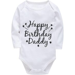 Happy Birthday Daddy Baby Clothes Long Sleeve Newborn Outfits Baby One-Piece Outfits