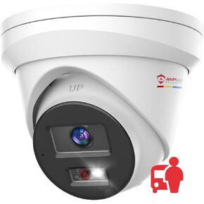 Anpviz 12MP PoE IP Camera Outdoor, Wired Turret Metal Security Camera with Audio, Human Vehicle Detection, 2.8mm Lens, 134° Wide Angle, Smart Dual Light Color Night Vision, IP67 Waterproof(H Series)