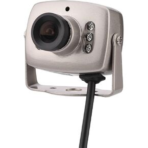 Mini 6LED Wired CMOS CCTV Security Camera with Night, PAL NTSC, High Sensitivity and Definition, 3.6mm Mini Camera with Removable Mount and Lens (PAL Format (Labeled and Shipped))