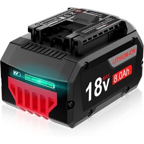 18V 8.0AH Lithium-ion بطارية استبدال Bosch 18V بطارية 8AH بطارية عالية الطاقة متوافقة مع أدوات وشحن BOSCH 18V in Kuwait