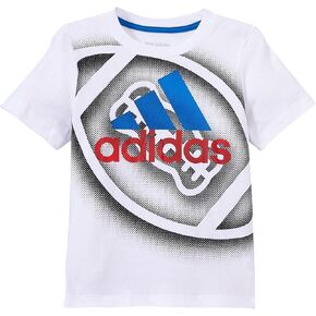adidas Baby Boys' Slam Dunk Shoot Tee, White, 4T