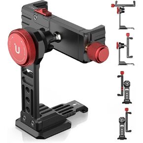 ULANZI ST-14 Phone Tripod Mount, Phone Holder for Tripod Aluminum, 360° Smartphone Tripod Mount w Cold Shoe, Adapter for iPhone 16, 15, 14, 13, 12, 11, Max, Pro, X, XR, Xs, 6, 7 Plus