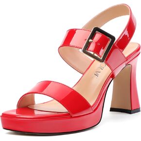 3 Inch Platform Heels for Women Chunky Block Heel Sandals Open Toe Heels Ankle Strap Heeled Sandals Comfortable Wedding Dress Pump