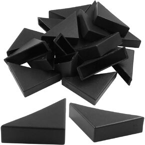 20Pcs Triangle Plastic Corner Guard, Black Corner Protector Glass Corner Edge Guard for Glass, Picture Frame(45mm x 45mm)