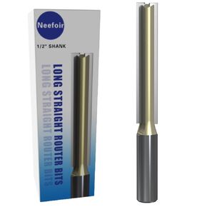 Flush Trim Router Bit 2-1/2" Long Straight Router bits, Extra Long Router bit 1/2" (Dia.) for Woodworking