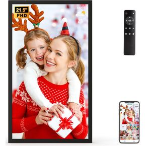 Large Digital Picture Frame 16.2" Digital Photo Frame - Wi-Fi Digital Frame with 32GB Storage, Touch Screen, Auto-Rotate, Motion Sensor, Wall Mounted, Share Photo Video via App Email, Gift for Mom Dad