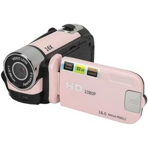 16MP Digital Camera, 16X Zoom 1080P Vlogging Camera Video Camcorder with 2.4 Inch Rotatable Screen, Selfies, Anti Shake, Fill Light, Loop Recording, Time Watermarking ()