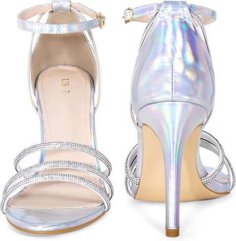 Perphy Rhinestone kal strap shiletto kyel kyel for women in Saudi Arabia