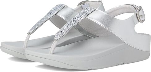 FITFLOP FINO CRYSTAL MIX T-Strap Sandals Wedge in Saudi Arabia