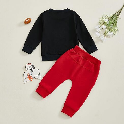 طفل طفل رضيع لاعب كرة القدم يوم لعبة Sweatshirt قمة وسروال وضع 2pcs الرضع الخريف ملابس الشتاء in Kuwait