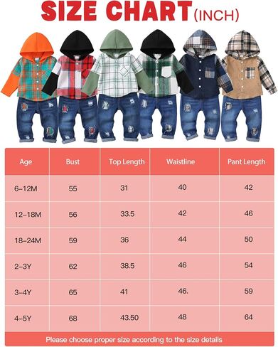 NZRVAWS Baby Boy Clothes Toddler Outfit Infant 6 12 18 24 Months2 3 4T Sweatsuit Ripped Jeans Fall Winter Clothing in Kuwait