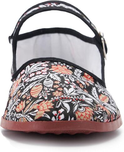 Women's Classic Chinese Mary Jane Shoes Slippers China Doll Flats Buckle Slip On Kung Fu Shoes in Kuwait