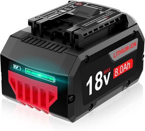 18V 8.0AH Lithium-ion بطارية استبدال Bosch 18V بطارية 8AH بطارية عالية الطاقة متوافقة مع أدوات وشحن BOSCH 18V in Kuwait