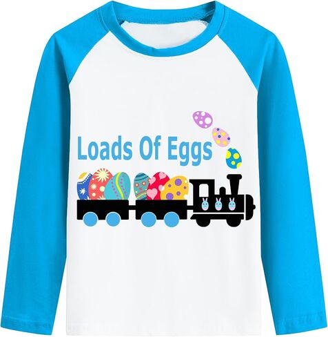Ddsol Toddler Boy Day Day Shirt Bunny Outfit Monster Truck Egg Hunt Tshirt Long Sleeve Rabbit Clother Kid Tope Top in Saudi Arabia