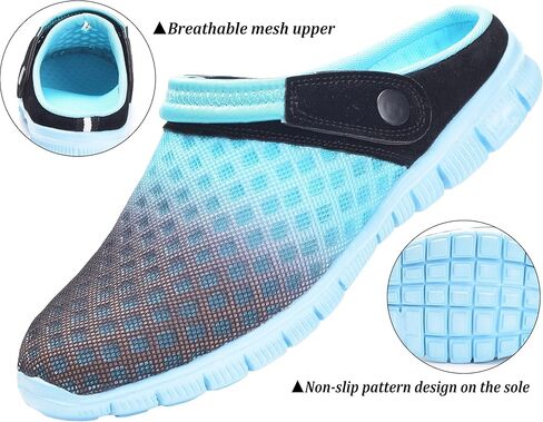 Hsyooes Mens Womens Mules & Clogs Garden Shoes Summer Breathable Mesh Slippers Non-Slip Outdoor Beach Sandals Unisex in Kuwait