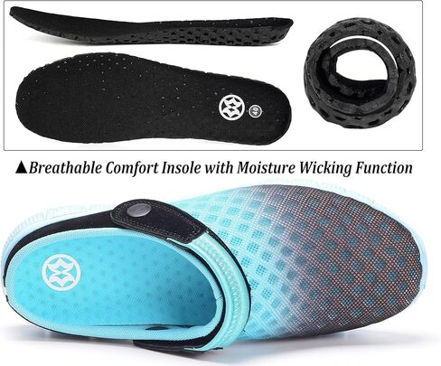 Hsyooes Mens Womens Mules & Clogs Garden Shoes Summer Breathable Mesh Slippers Non-Slip Outdoor Beach Sandals Unisex in Kuwait