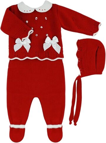 ملابس متماسكة من 3 قطع مع أقواس للأولاد والبنات - صنع في إسبانيا in Kuwait