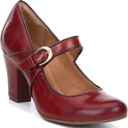 SHODENSE Women Vintage Chunky High Heel Mary Jane Shoes Round Closed Toe Ankle Strap Dress Sandals 3" Block Heels Mary Jane Lolita Pumps Two-Toned Patchwork Buckle Office Lady Wedding Retro 4-11 M US in Kuwait