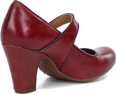 SHODENSE Women Vintage Chunky High Heel Mary Jane Shoes Round Closed Toe Ankle Strap Dress Sandals 3" Block Heels Mary Jane Lolita Pumps Two-Toned Patchwork Buckle Office Lady Wedding Retro 4-11 M US in Kuwait