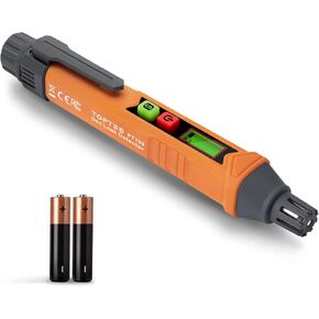 PT199 Natural Gas Leak Detector with Audible & Visual Alarm, Portable Gas Sniffer to Locate Combustible Sources Like Methane, Propane for Home(Includes Battery x2)-Orange