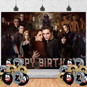 𝓣𝔀𝓲𝓵𝓲𝓰𝓱𝓽 𝓢𝓪𝓰𝓪 Birthday Party Backdrop, 𝓣𝔀𝓲𝓵𝓲𝓰𝓱𝓽 𝓢𝓪𝓰𝓪 Birthday Party Decoration, 𝓣𝔀𝓲𝓵𝓲𝓰𝓱𝓽 Movie Themed Birthday Banner Shoot Photo Backgrounds Props for Party 5x3ft