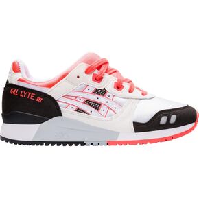 ASICS Women's Gel-Lyte III OG Shoes, 6, White/Flash Coral