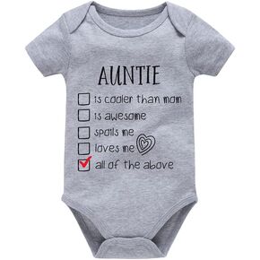 Relax My Aunt Is A Nurse Baby Boy Outfits Newborn Onesie Baby Girl Bodysuit Baby Clothes for Girls 3-6 Months