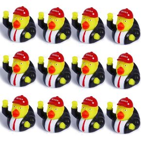 Donald Trump Rubber Ducks Bulk, 12 Pack Small 2.3 Inch, Funny Trump Duckies for Jeep Ducking, Trump 2024 Election Gifts, Bath Toys for Kids & Adults, Car Dashboard Decorations