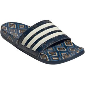 adidas Women's Adilette Comfort Slide Sandal, Night Indigo/Cream White/Night Indigo, 8