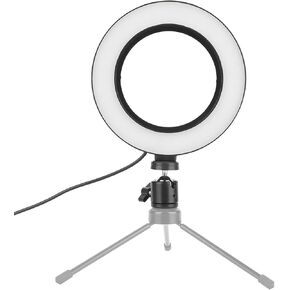 EBTOOLS Selfie Light, 6inch Photography Dimmable LED Video Light for Makeup/Live, LED Camera Video Fill Lamp with Spherical USB Interface Selfie Light for Laptop/PC/Phone