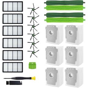 Purzest 23pcs Replenishments Kit for Roomba s Series S9(9150),S9+(9550),Include Filters,Corner Brushes, Rubber Brushes,Roomba Bags,Dirt Disposal Port