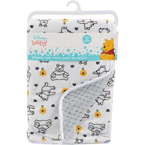 Disney Winnie The Pooh Plush Baby Blanket