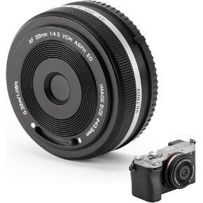 VILTROX 28mm F4.5 Pancake Lens for Sony E, 28mm f/4.5 FE Chips-Size Full Frame Len Auto Focus Camera Lenses Prime Wide Angle Lens for Sony e Mount a7cr a7cii a7c a6700 zv-e100 a6600 a6400 a7iv a7iii