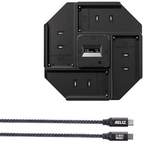 ZITAY Smart Fast Charger 4 Channel Station Support PD 100W GaN Fast Charging Compatible with Sony NP F970, F550, F570, F750, F980, F770, F960, F530, F330,FM500H