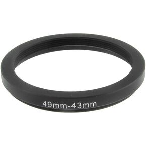 uxcell Step-Down Ring, 49 mm - 43 mm Camera Lens Adapter Filter Ring for Camera Lenses, 49 mm to 43 mm Camera Accessory, 1pc Black