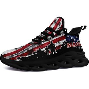 Patriotic Running Shoes for Men Women Personalized Comfortable Sneakers Workout Sports Gym Non Slip Breathable Tennis Shoes