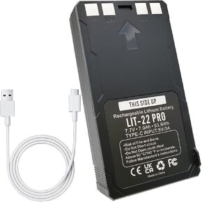 Lit-22 قابلة لإعادة الشحن حزمة بطارية الليثيوم متوافقة مع كاميرا درب خلية فليكس فليكس-فليس فليكس-G36 Flex-S (تضمين كبل النوع C) 7.7v 53.9wh 7000mAh in Kuwait