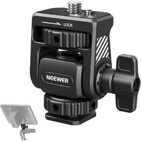 حامل شاشة Monitor Monitor Monitor Neewer مع برغي 1/4 بوصة ، 360 درجة دوارة ، ميل 180 درجة ، مضاد المسمار المسمى مع Atomos Ninja 5 "و 7" متوافق مع قفص الكاميرا الصغيرة ، MA021 in Kuwait