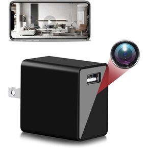 Hidden Camera Charger Full 1080P HD Wireless Spy Camera Hidden Nanny Cam Mini USB Charger with Motion Detection, Hidden Cameras for Home Security, Office, Baby, Pets, Elderly Parents