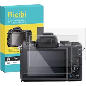 Rieibi (3 Packs) Screen Protector for Canon EOS M3 M5 M10 Digital Camera, 0.33mm 9H Hardness Tempered Glass Film for Canon EOS M3 M5 M10 Anti-Fingerprint Anti-Scratch Ultra-clear