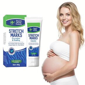Stretch Mark Cream for Pregnancy, Helps Stretch Marks Removal, Smooth and Firm the Belly Skin, Abdominal Care for Preventing and Repairing Wrinkles and Scars, Gentle Treatment for Mom