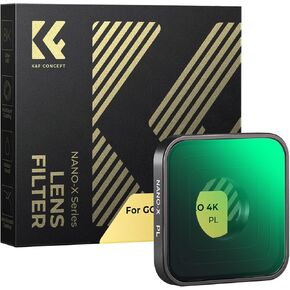 K&F Concept Polarizer PL Filter Compatible with GoPro Hero 4K Camera, Multi-Coated HD Glass Optical Glass, Aluminum Alloy Frame, Action Camera Polarizing Reduce Glare Filter