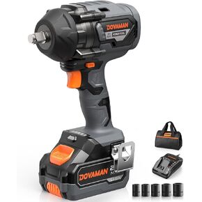 TITANCE X8 20V MAX Cordless Impact Wrench, 1000 FT-LBS High Torque 1/2" Brushless Impact Gun, 2400RPM Electric Impact Wrench Kit for Car, 4.0Ah Battery, 5 Sockets, Fast Charger, Belk Hook