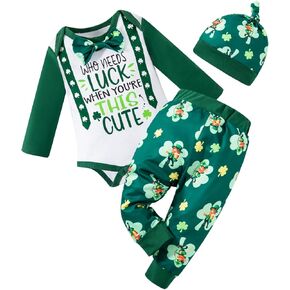 bakjuno 3PC Baby Boy Mommys' is My Valentine Romper+Pants+Hat My First Valentines Day Baby Boy Outfit