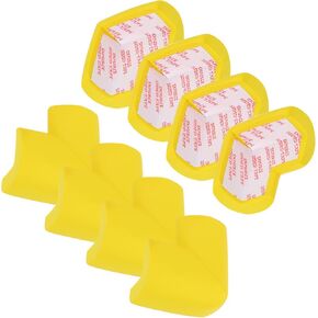 MECCANIXITY 8 Pack Soft Corner Protector, Rubber Foam Furniture Proofing Corner Guards Edge for Fireplace Table Stair, Red
