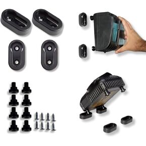 Universal Charger Mount - Power Tool Charger Holder - Universal Charger Wall Mount - Battery Charger Mount - Compatible with DeWalt, Milwaukee, Makita, & More - Injection Molded ABS Plastic