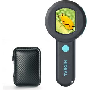 Microscope for Kids Adults, 100X Digital Magnifying Glass with Light, HP30 Portable Jewelers Loupe with Screen, USB Handheld Coin Magnifier for Collectors, Pocket 2" LCD Mini Scope for Trichome