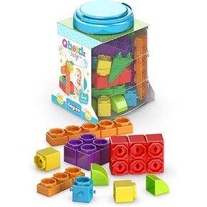 Engino | Baby Qboidz - My First Steps - Medium Tub Building Blocks for Toddlers Ages 1.5+
