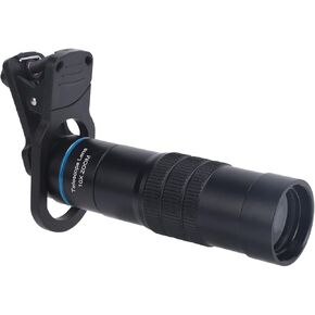 Cell Phone Telescope Lens, 10X Zoom HD Cellphone Monocular Telescope with Clip for All Smartphones, Mini Portable Monocular for Bird Watching Camping Hunting Concert Hiking (Blue)